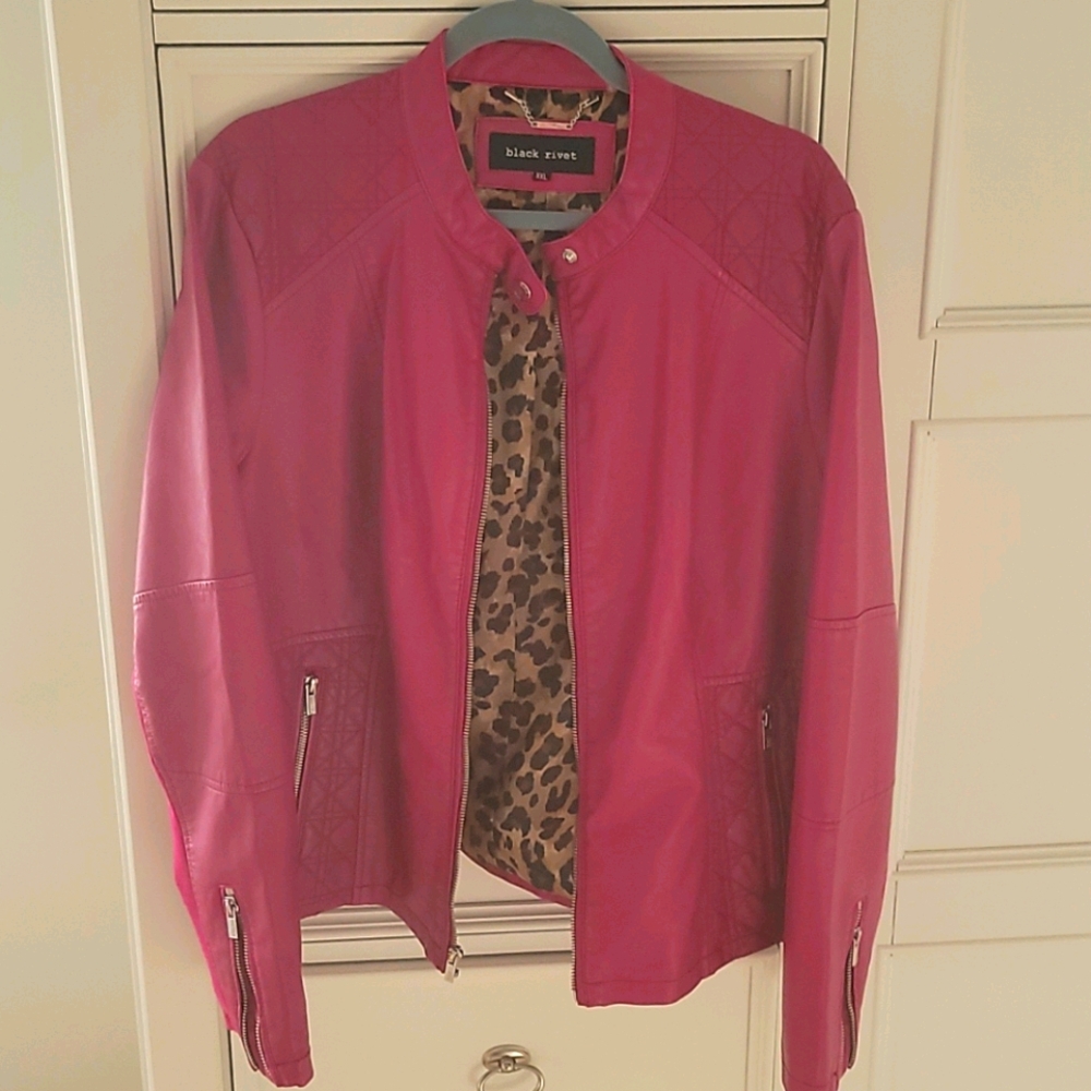 Faux leather jacket